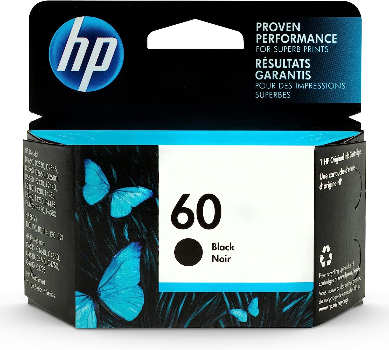 HP 60 Black Ink Original Cartridge